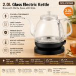 2.0L Glass Electric Kettle Spd-Pk1068 - Image 2