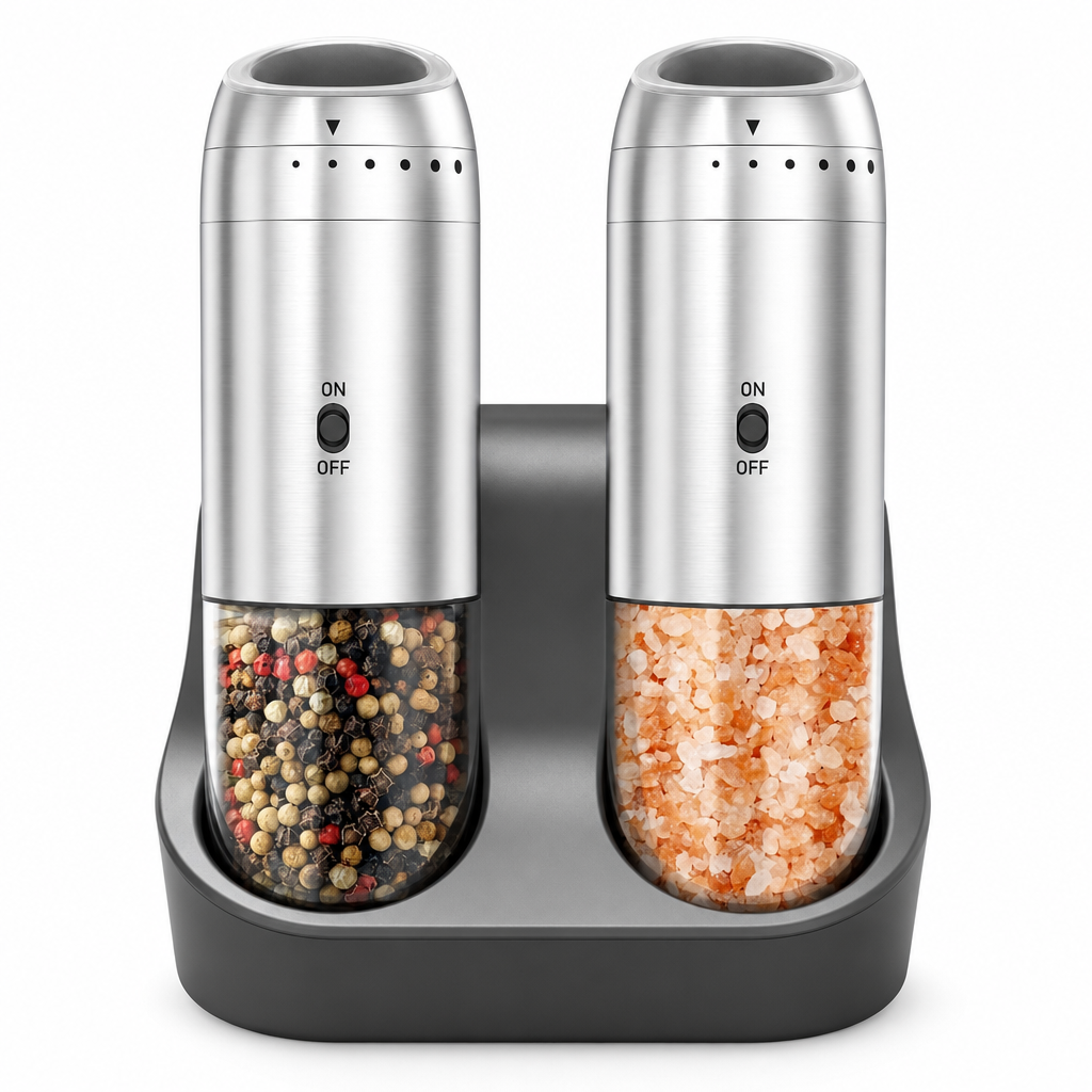 Gravity Sensing Electric Salt And Pepper Grinder Set KYMQ-73C